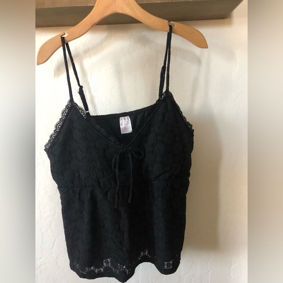 No Boundaries|Plus Size black lace crotchet cami bra top•••cute 90’s style!XXL - Picture 4 of 8